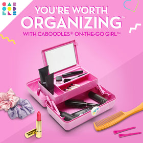 Caboodles On-the-Go Girl organisateur ouvert avec miroir