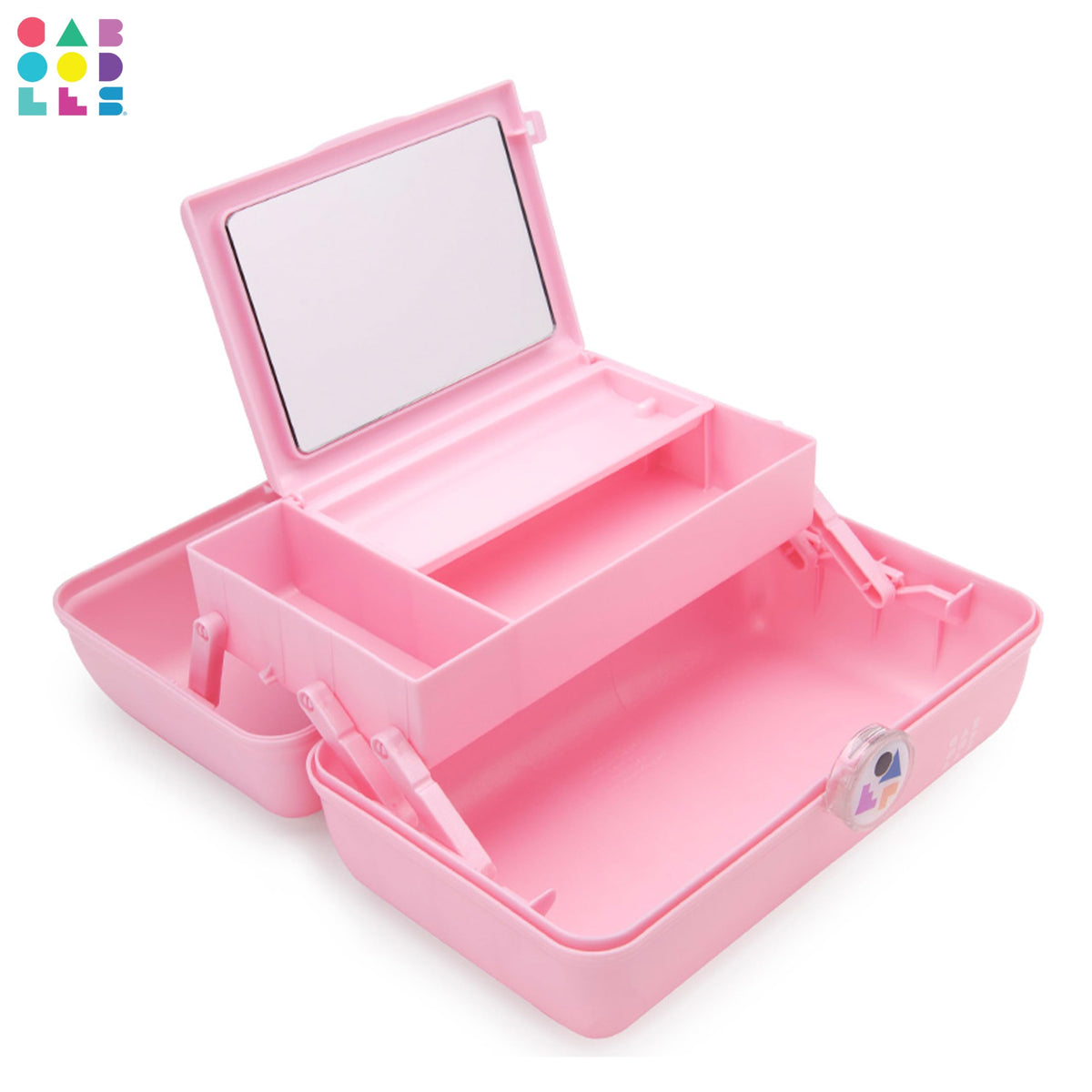 Caboodles Twilight Disco organisateur de maquillage rose en lumière naturelle