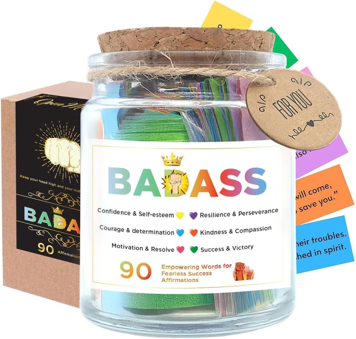 Cadeau de bien-être: Jar d'Affirmations Positives Musemory