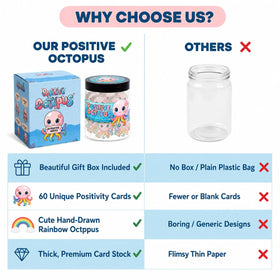 Cadeau du Pot Octopus Positif avec un ruban décoratif