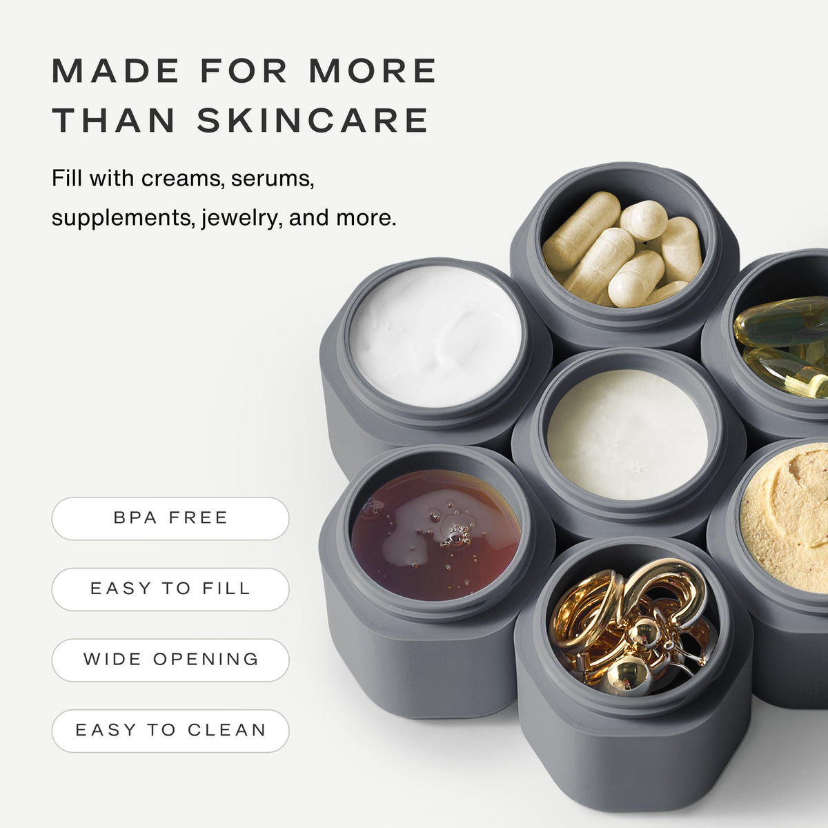 Cadence Capsule Set de Voyage affichant les dimensions du produit