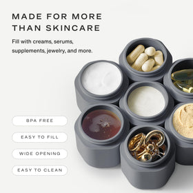 Cadence Capsule Set de Voyage affichant les dimensions du produit