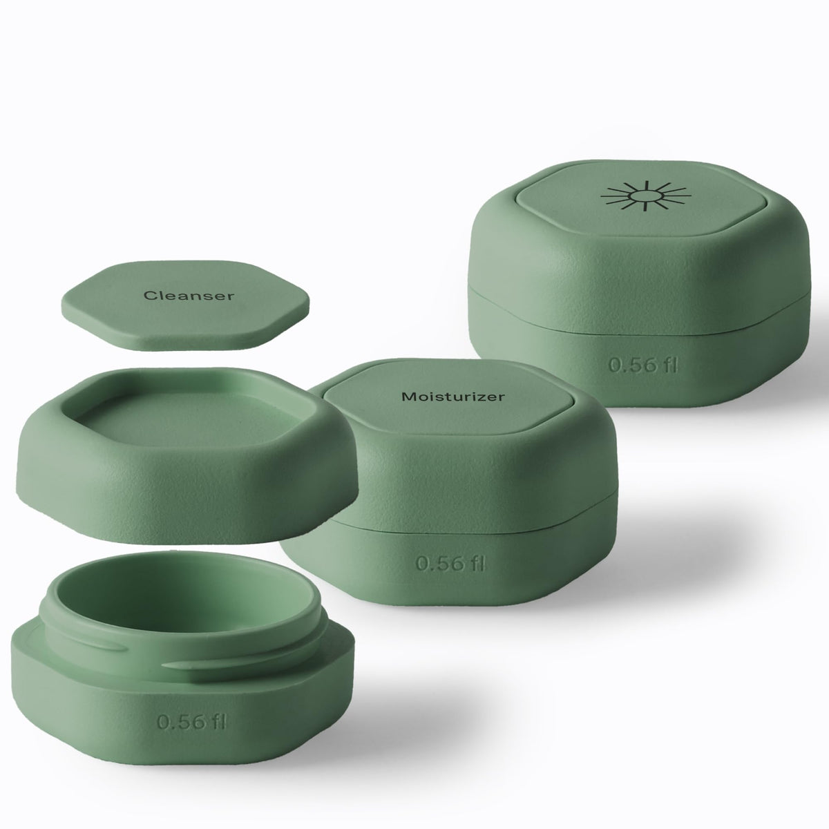 Cadence Capsules ensemble de soins essentiels avec couvercles magnétiques