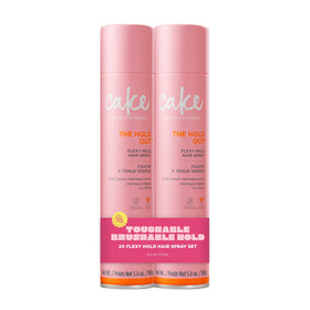 Cake Beauty Laque Fixante Flexible 408g vue avant avec spray