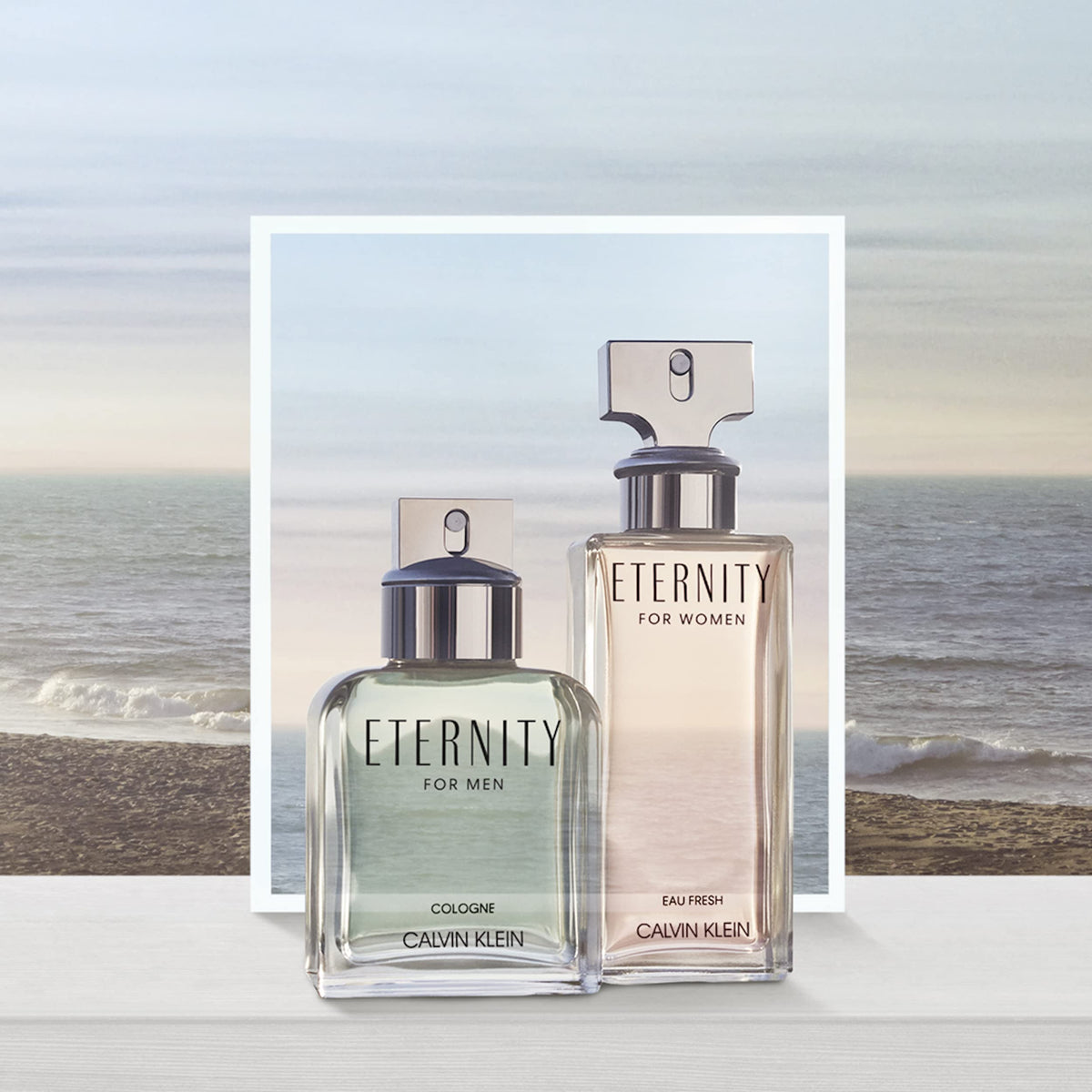 Calvin Klein Eternity Fresh avec des éléments naturels en arrière-plan