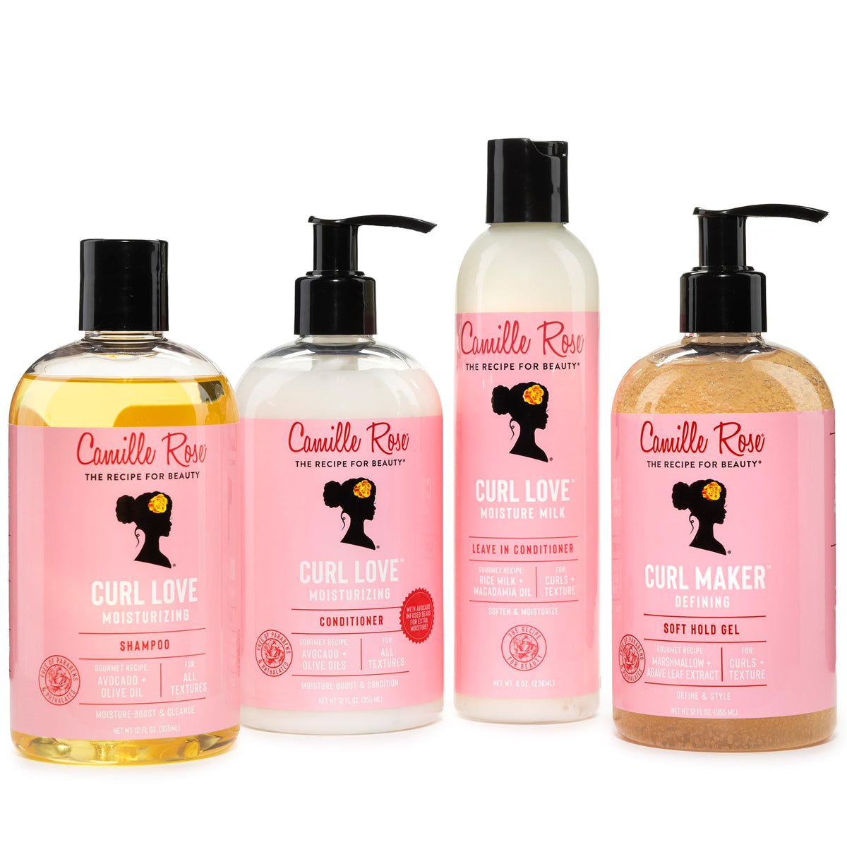 Camille Rose Curl Love Moisture Milk 8oz avec d'autres produits de soin capillaire