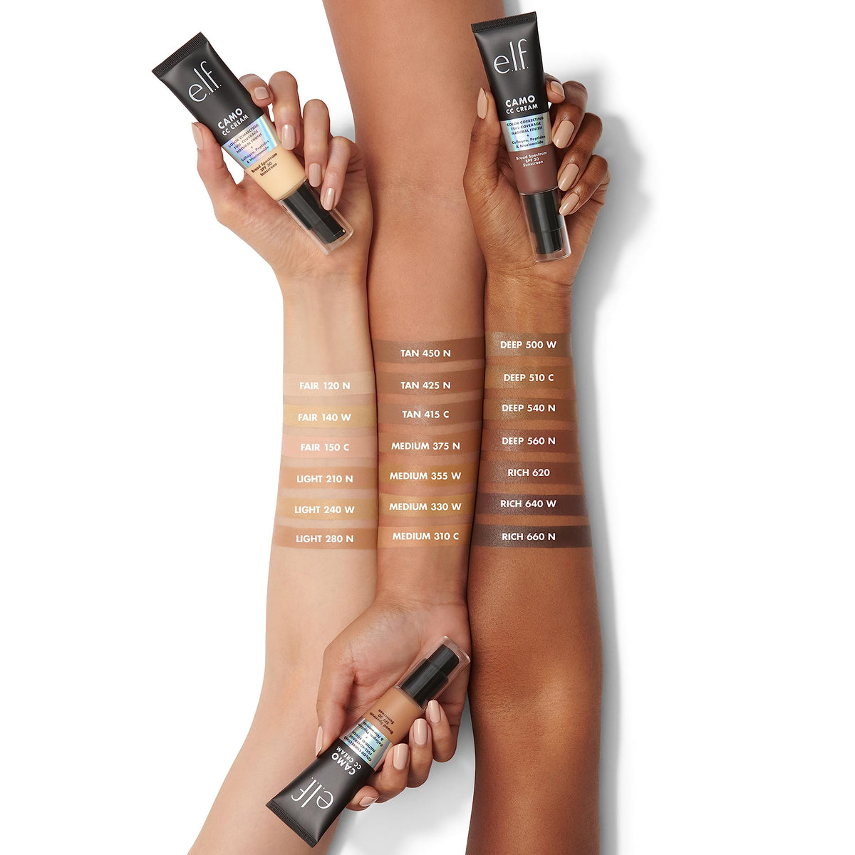 Camo CC Cream e.l.f. application avec pinceau sur le visage