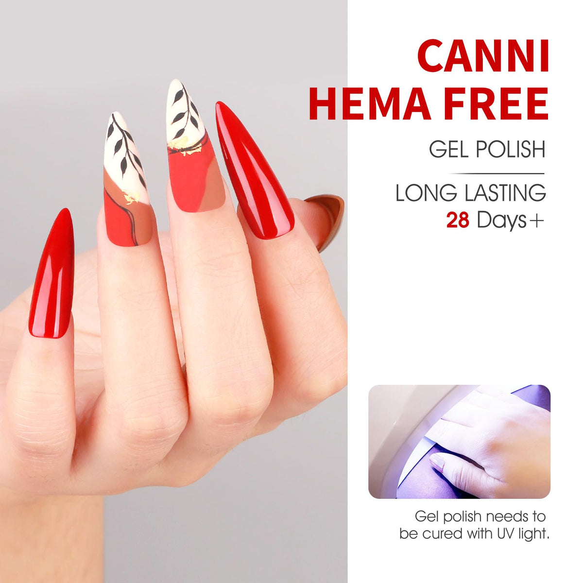 CANNI Gel Nail Polish flacon couleur blanc avec étiquette 3D