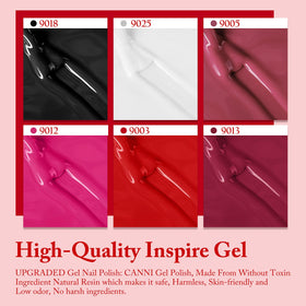 CANNI Gel Nail Polish flacon couleur rose avec étiquette 3D