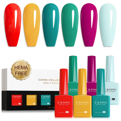 CANNI Set de Vernis à Ongles 9ML avec 6 teintes audacieuses