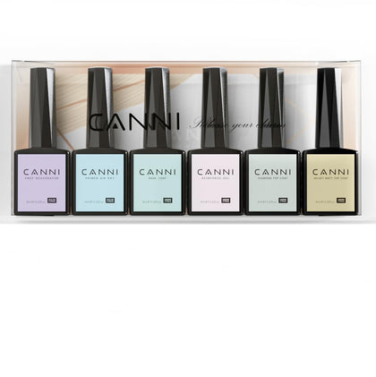 CANNI set de vernis à ongles gel 6 pièces 9ml avec bouteilles colorées