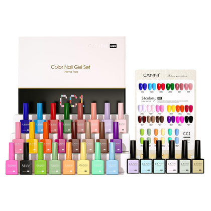 CANNI Set de Vernis à Ongles Gel Hema-free 30Pcs 9ML vue de face
