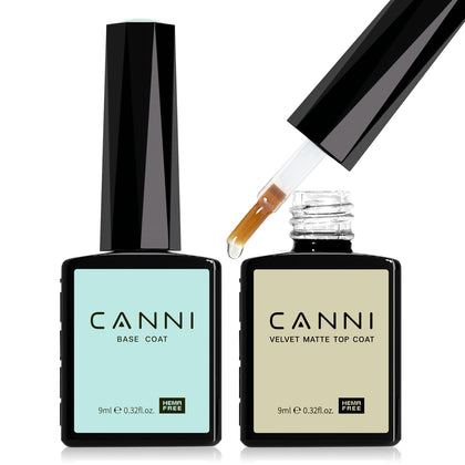 CANNI Set de Vernis Mat 2Pcs avec Base et Top Coat