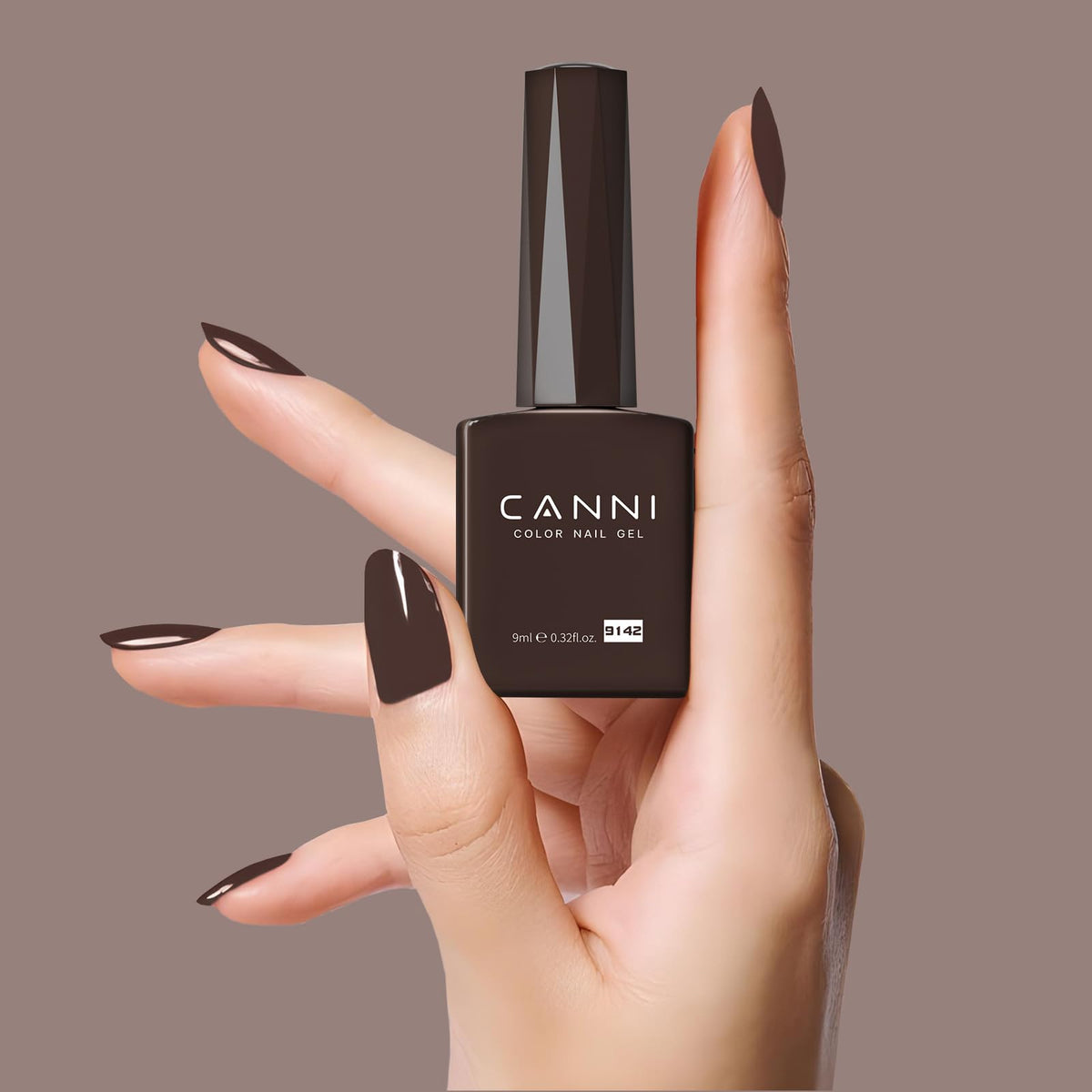 CANNI Vernis à Ongles Brun Foncé finition brillante