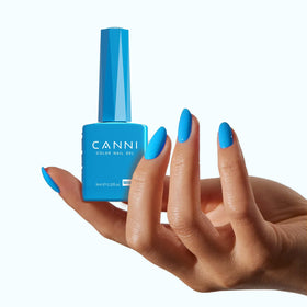 CANNI Vernis à Ongles Gel Bleu Brillant 41g avec lampe UV