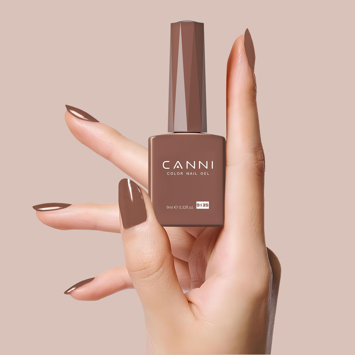 CANNI Vernis à Ongles Gel Chocolat Marron 50g couleur sur ongles