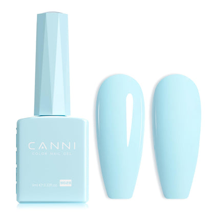 CANNI vernis à ongles gel pastel bleu bouteille avant
