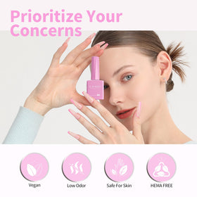 CANNI Vernis à Ongles Gel Rose avec mains et ongles soignés