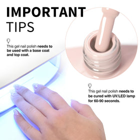 CANNI Vernis à Ongles Gel Rose Nude sous lampe UV