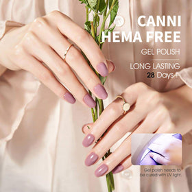 CANNI Vernis à Ongles Gel Rose Pâle 1Pcs application sur ongles
