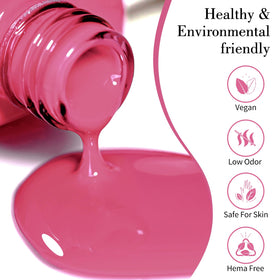 CANNI Vernis à Ongles Gel Rose Profond 9ml avec pinceau