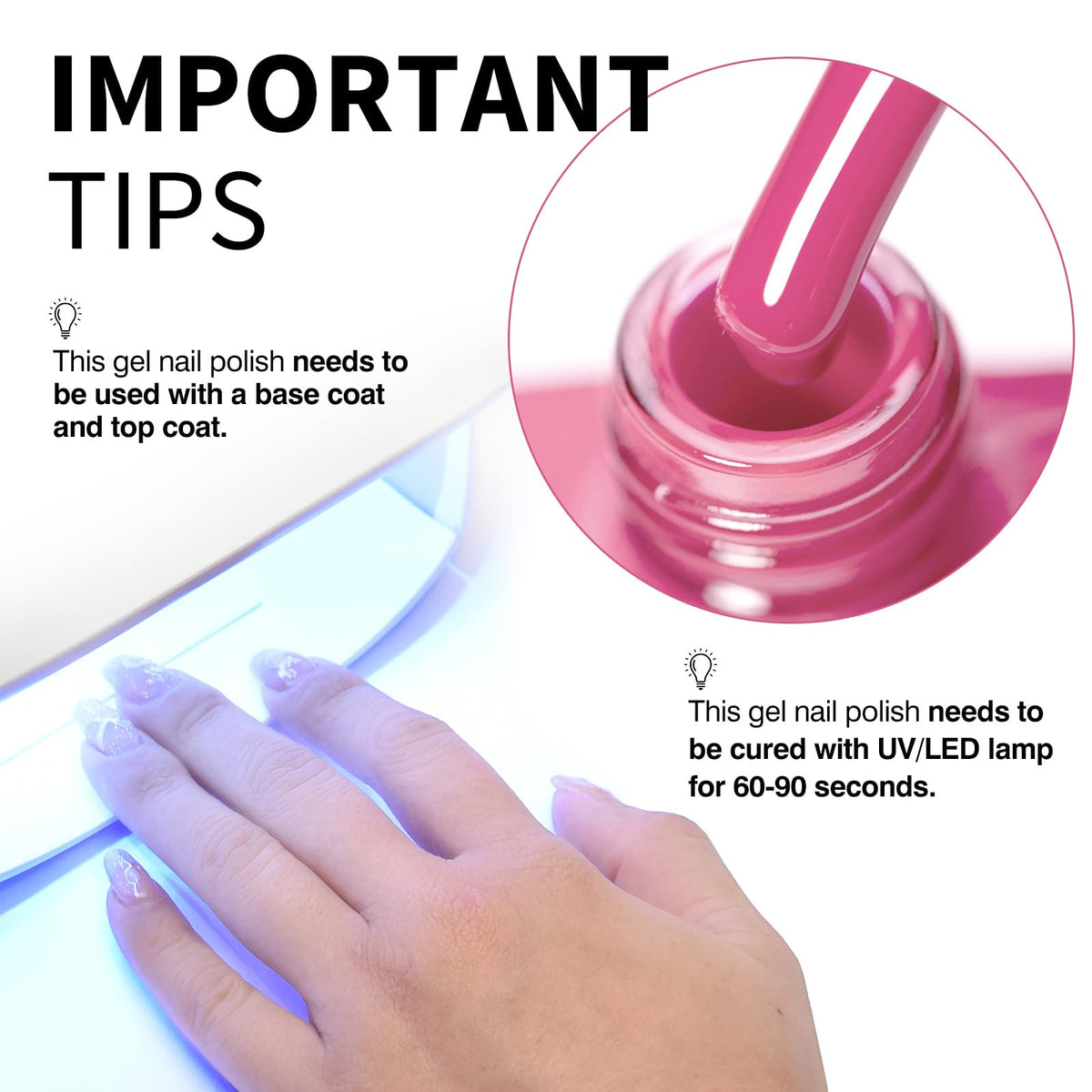 CANNI Vernis à Ongles Gel Rose Profond 9ml emballage