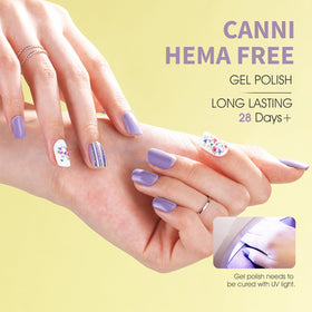 CANNI vernis à ongles gel violet couleur pastel