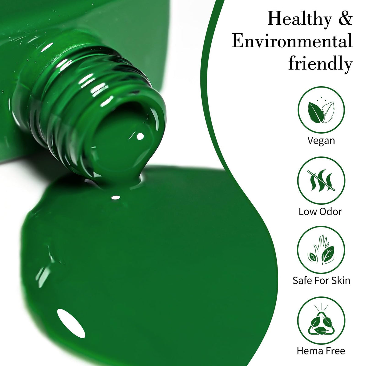 CANNI Vernis Gel 9ml Émeraude avec brosse de haute qualité