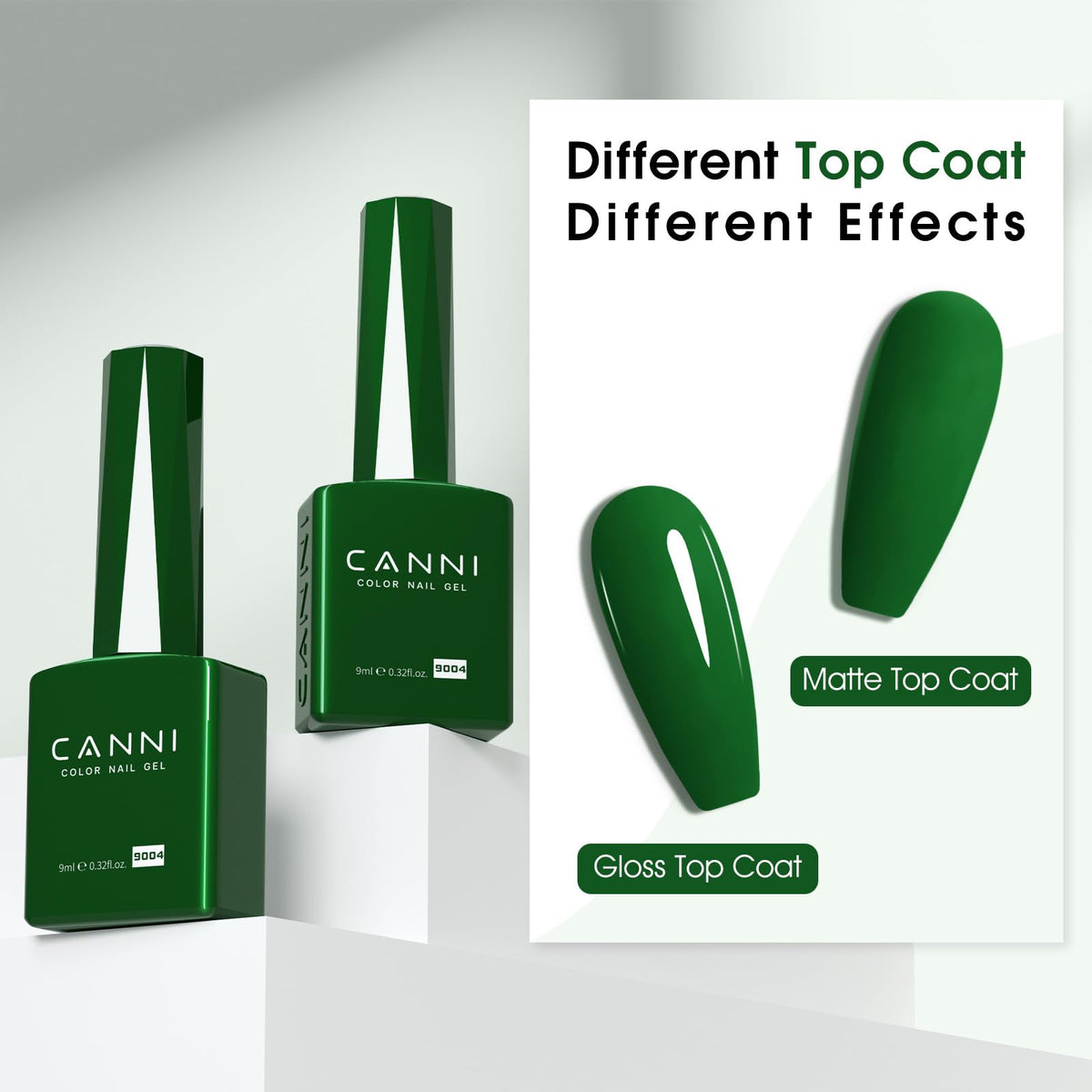 CANNI Vernis Gel 9ml Émeraude emballage et détails