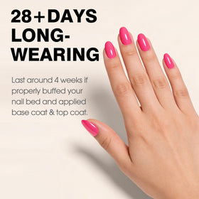 CANNI Vernis Gel 9ml Rose Foncé appliqué sur des ongles