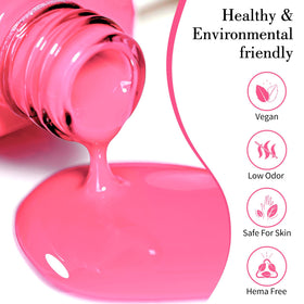 CANNI Vernis Gel 9ml Rose Foncé avec pinceau de haute qualité