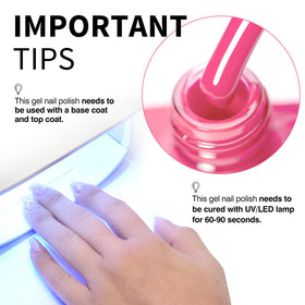 CANNI Vernis Gel 9ml Rose Foncé sur un fond coloré