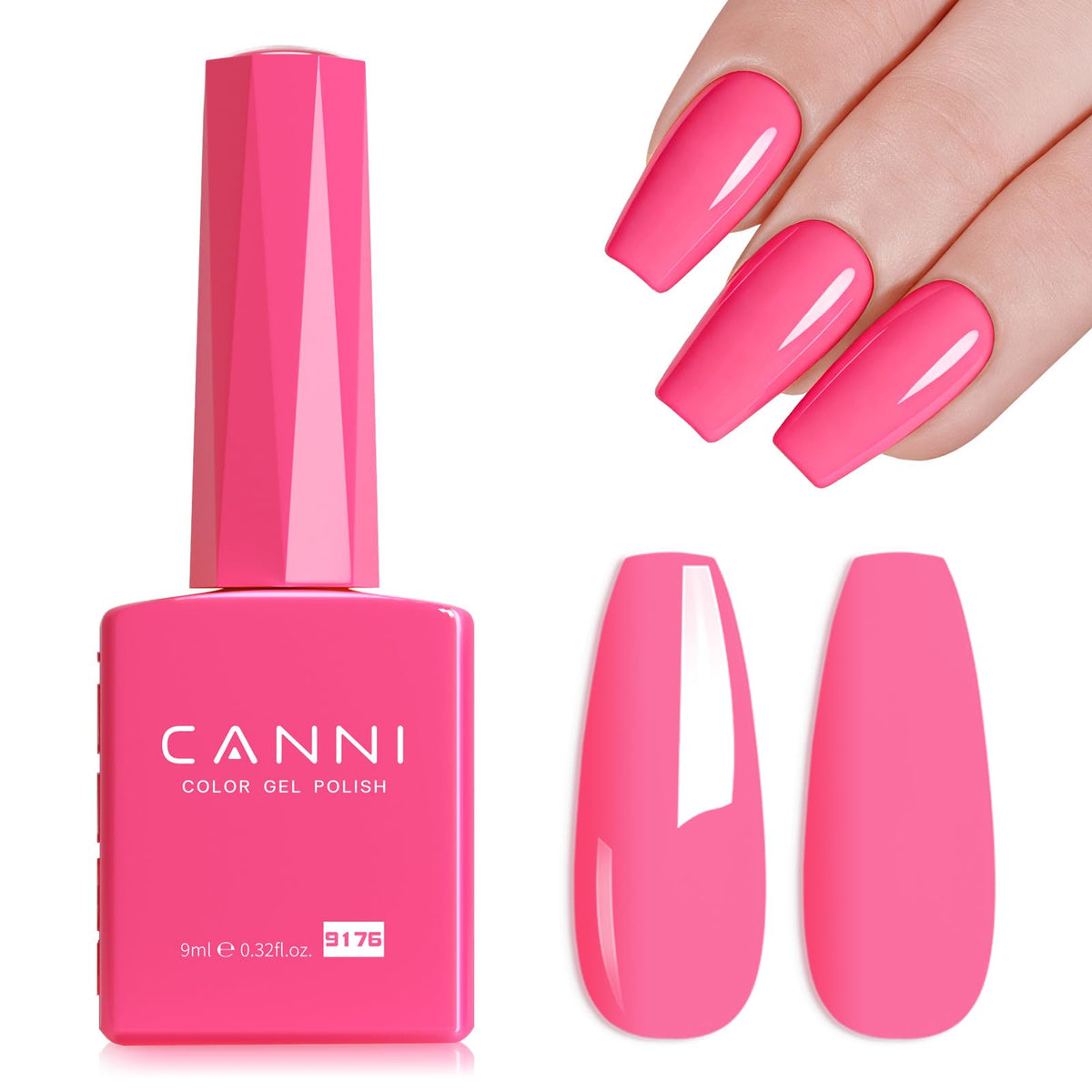 CANNI Vernis Gel 9ml Rose Foncé vue avant