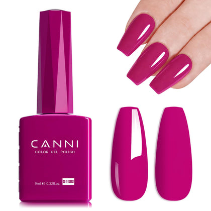 CANNI Vernis Gel 9ml Rose Foncé vue avant avec brillance