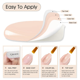 CANNI Vernis Gel 9ml Rose Nude sous lampe UV