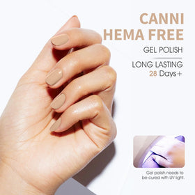 CANNI Vernis Gel Nude Brown 32g application sur ongles