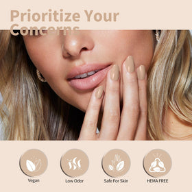 CANNI Vernis Gel Nude Brown 32g en utilisation