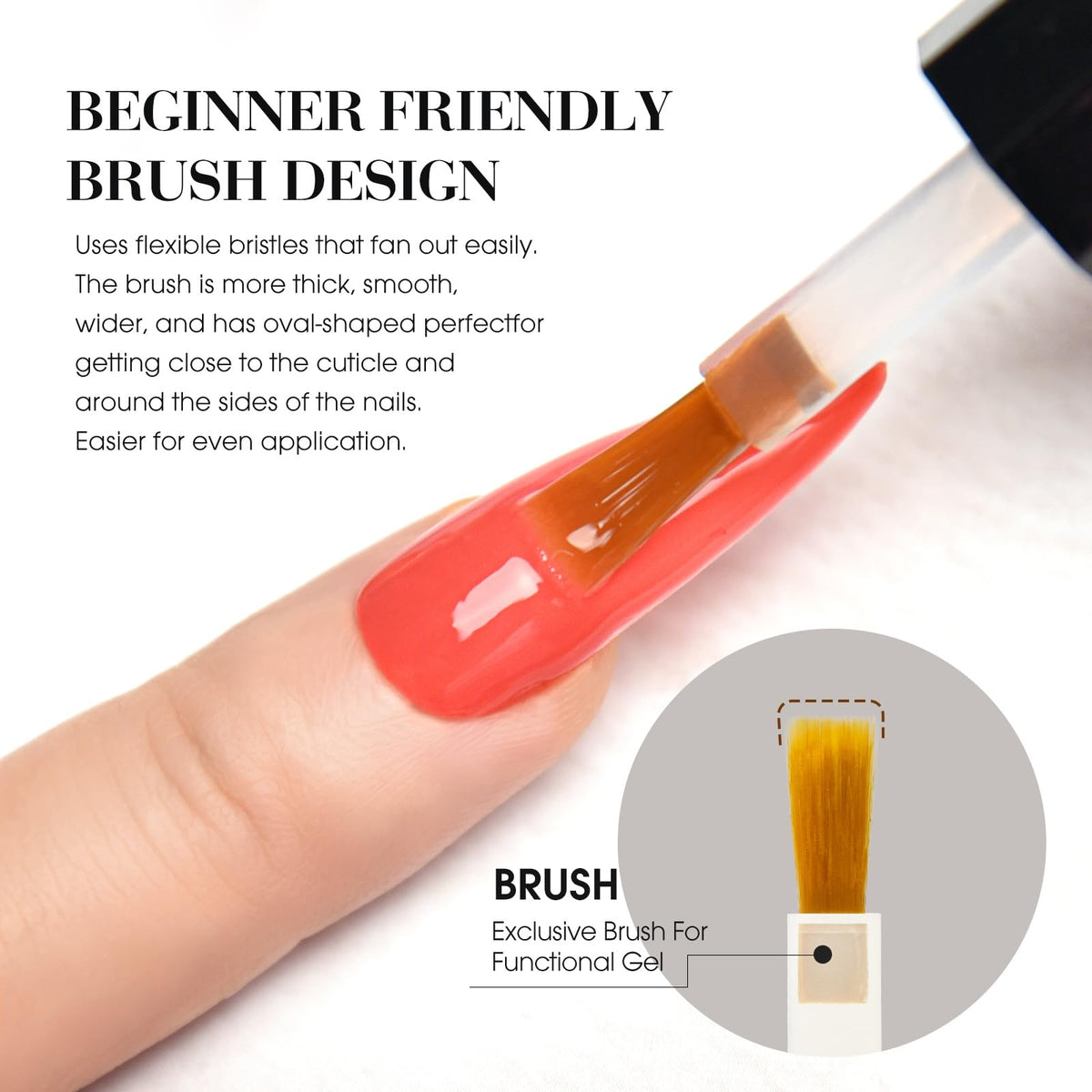 CANNI Vernis Gel Orange avec accessoires de manucure