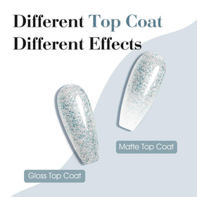CANNI Vernis Gel Pailleté Bleu 41g application sur ongles
