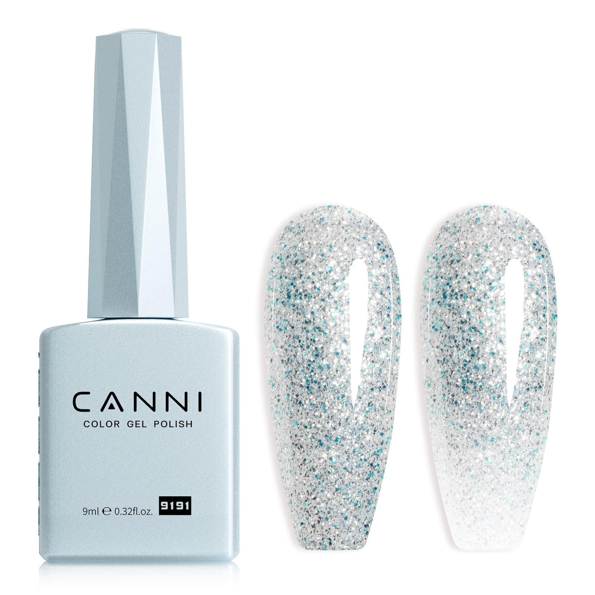 CANNI Vernis Gel Pailleté Bleu 41g vue de face
