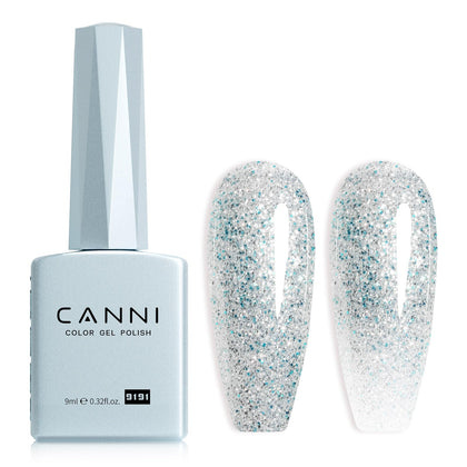 CANNI Vernis Gel Pailleté Bleu 41g vue de face
