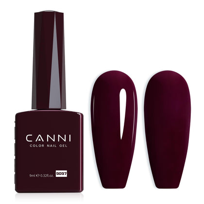 CANNI vernis gel rouge foncé en flacon coloré