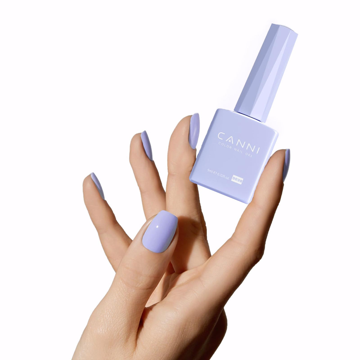 CANNI vernis gel violet pastel sur table de manucure