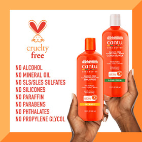 Cantu Après-Shampooing au Beurre de Karité, application sur cheveux