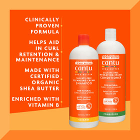 Cantu Après-Shampooing Crème Hydratante au Beurre de Karité 1L côté