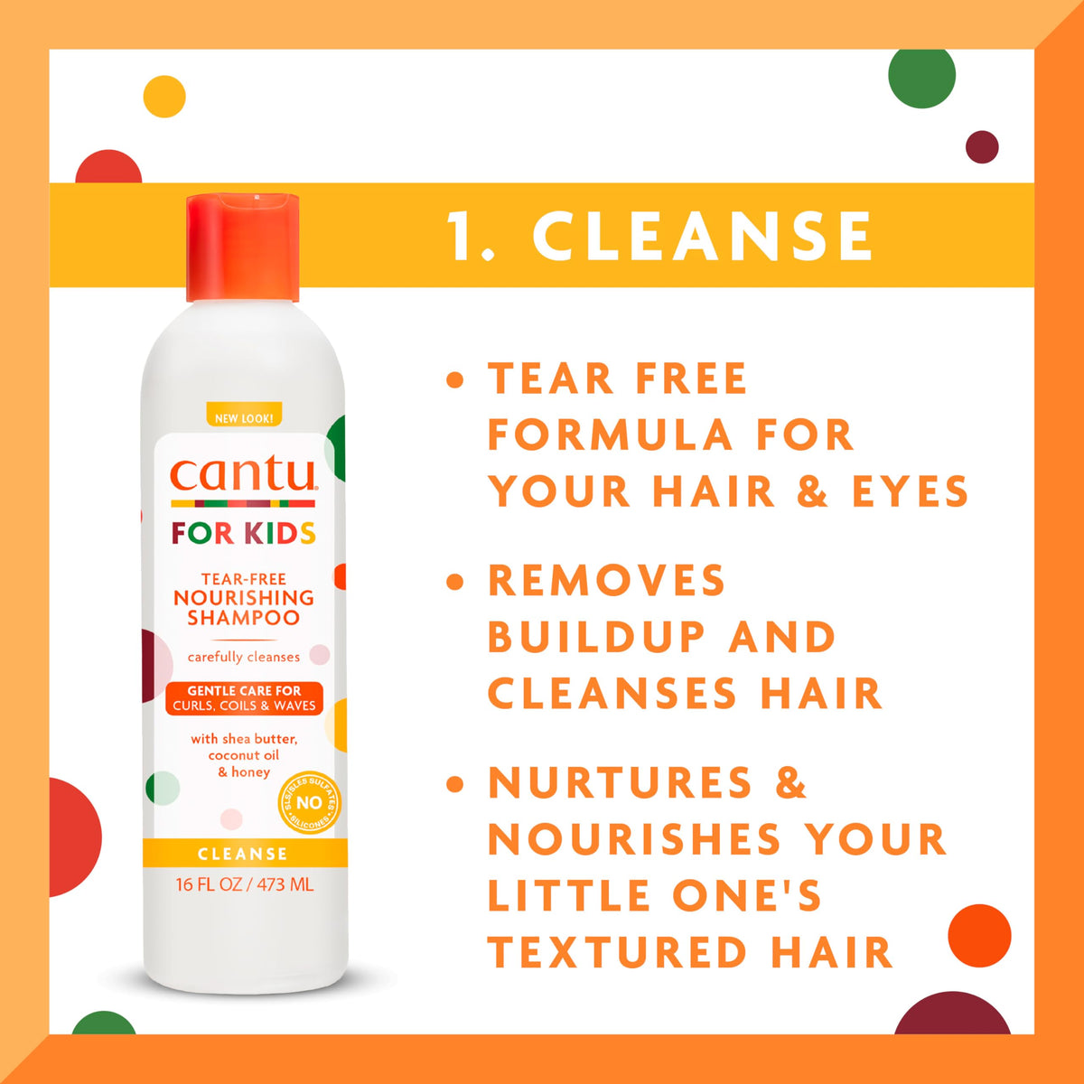 Cantu Set de Soins Capillaires pour Enfants - Démêlant