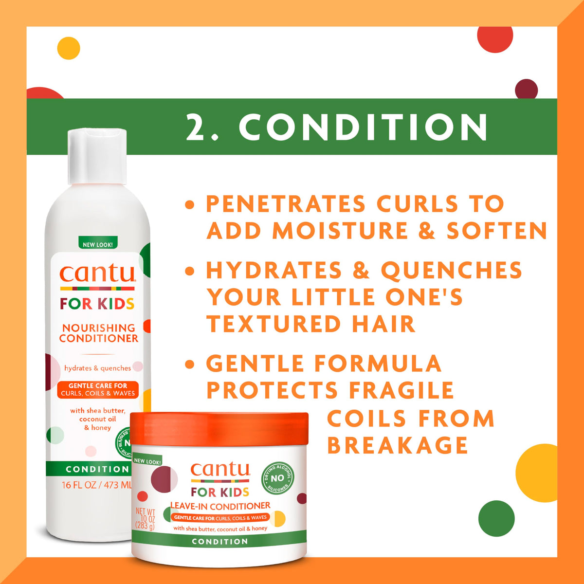 Cantu Set de Soins Capillaires pour Enfants - Soin sans rinçage