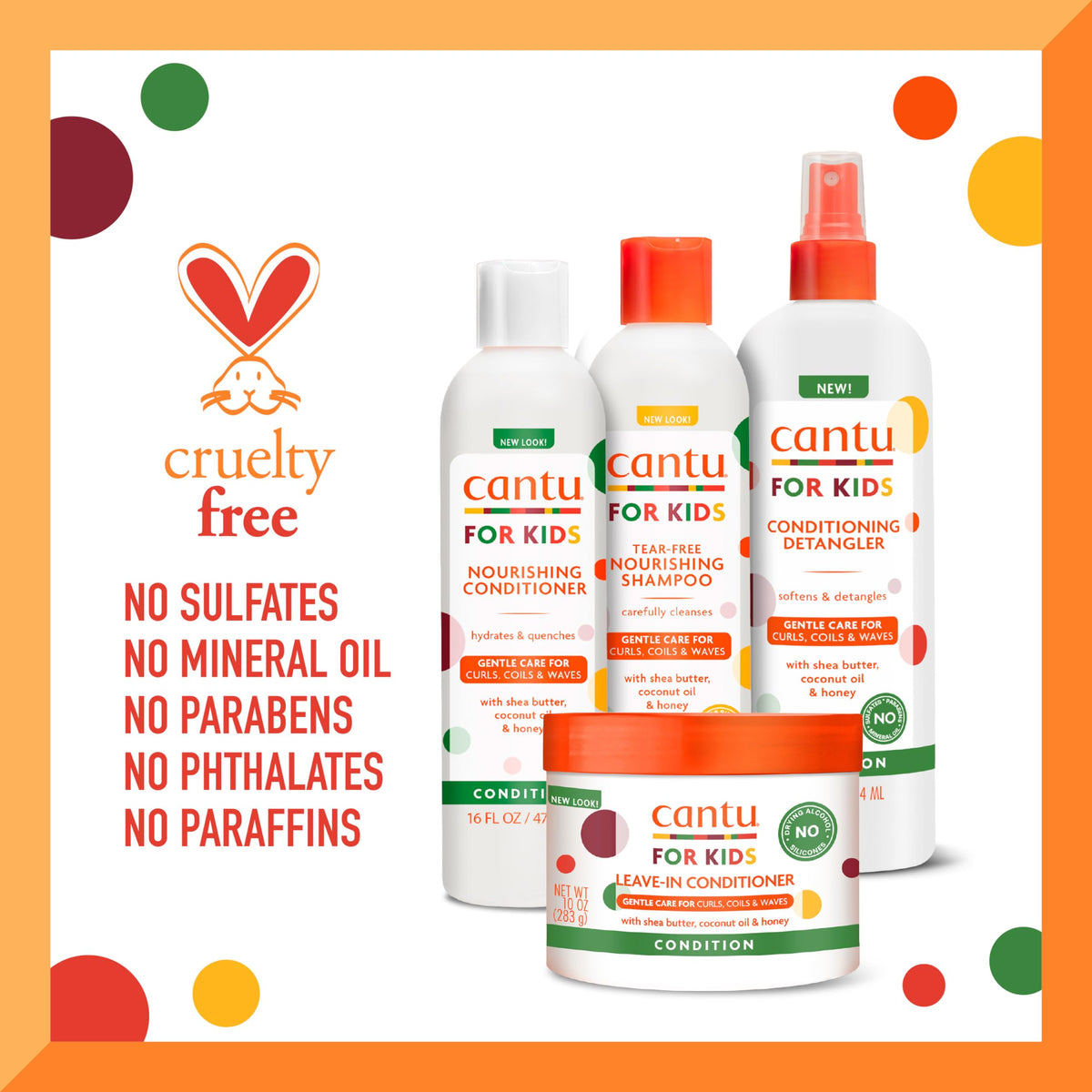Cantu Set de Soins Capillaires pour Enfants - Utilisation sur cheveux frisés