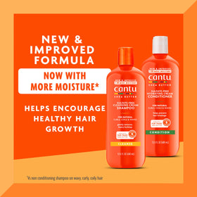 Cantu Shampoo au Beurre de Karité, 13,5 fl oz, détail de l'étiquette