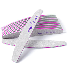 CANVALITE 10 fichiers à ongles en demi-lune 100/180 grit